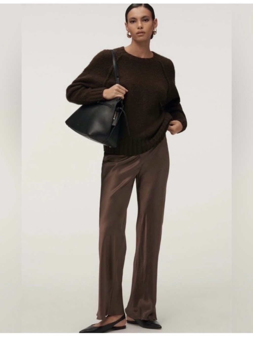 Brown Satin pants